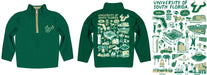South Florida Bulls USF Hand Sketched Vive La Fete Impressions Artwork Green Boys Quarter Zip Pullover V1 - Vive La Fête - Online Apparel Store