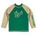 South Florida Bulls USF Vive La Fete Logo Green Long Sleeve Raglan Rashguard