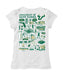 South Florida Bulls USF Hand Sketched Vive La Fete Impressions Artwork White Girls Cotton Short Sleeve Tee - Vive La Fête - Online Apparel Store