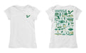 South Florida Bulls USF Hand Sketched Vive La Fete Impressions Artwork White Girls Cotton Short Sleeve Tee - Vive La Fête - Online Apparel Store