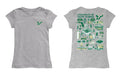 South Florida Bulls USF Hand Sketched Vive La Fete Impressions Artwork Grey Girls Cotton Short Sleeve Tee - Vive La Fête - Online Apparel Store