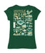 South Florida Bulls USF Hand Sketched Vive La Fete Impressions Artwork Green Girls Cotton Short Sleeve Tee - Vive La Fête - Online Apparel Store