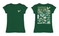 South Florida Bulls USF Hand Sketched Vive La Fete Impressions Artwork Green Girls Cotton Short Sleeve Tee - Vive La Fête - Online Apparel Store