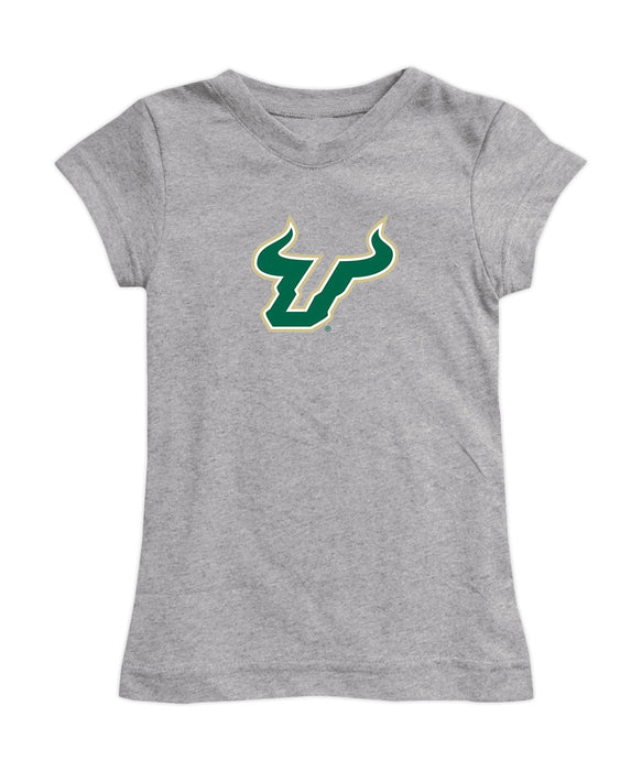 South Florida Bulls USF Girl´s Fitted Cotton T-shirt Grey
