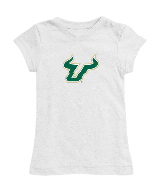 South Florida Bulls USF Girl´s Fitted Cotton T-shirt White