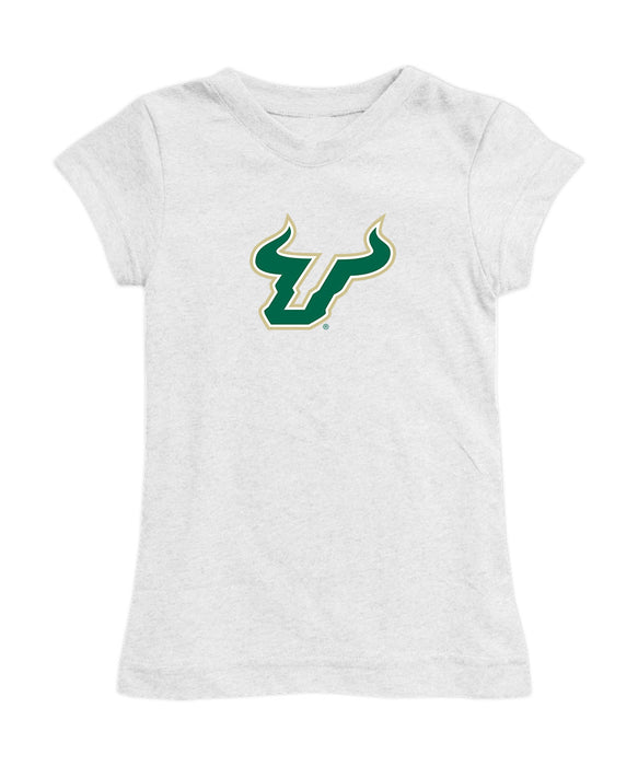 South Florida Bulls USF Girl´s Fitted Cotton T-shirt White