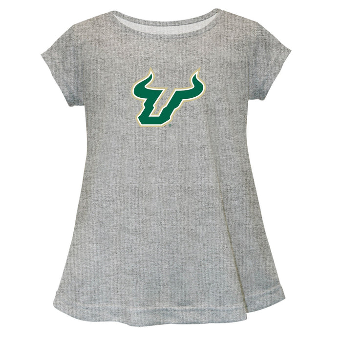 South Florida Bulls USF Short Sleeve Youth Cotton Top Grey