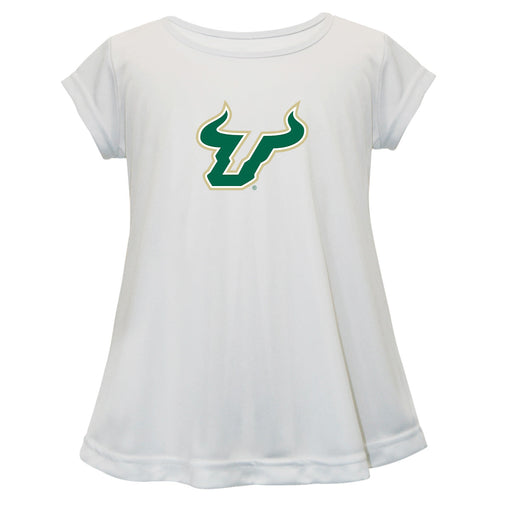 South Florida Bulls USF Short Sleeve Youth Cotton Top White