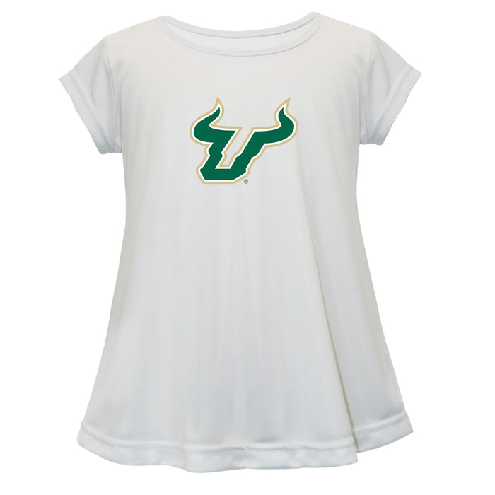 South Florida Bulls USF Short Sleeve Youth Cotton Top White