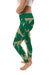 South Florida Bulls USF Vive La Fete Paint Brush Logo on Waist Women Green Yoga Leggings - Vive La Fête - Online Apparel Store