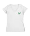 South Florida Bulls USF Hand Sketched Vive La Fete Impressions Artwork White Women Cotton Short Sleeve V-Neck Tshirt