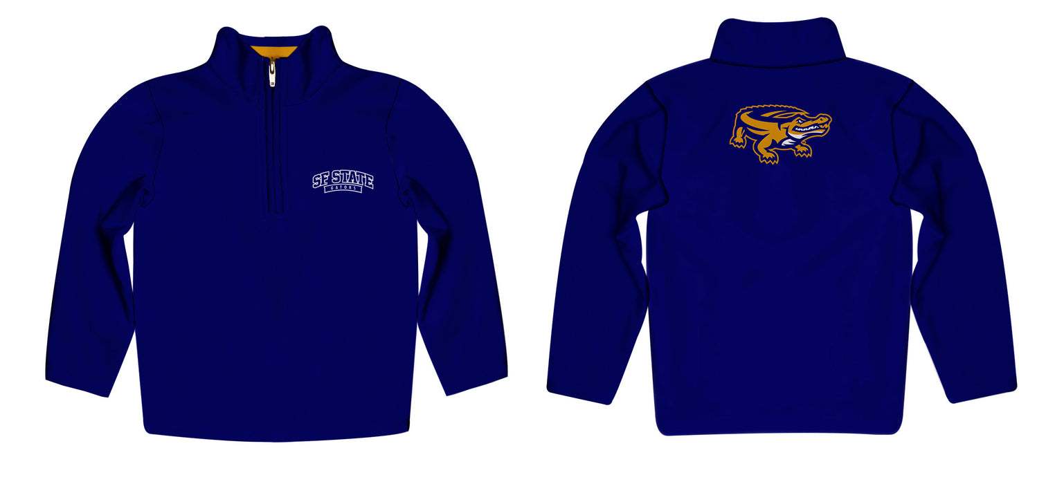 San Francisco State Gators SFSU Vive La Fete Game Day Solid Purple Quarter Zip Pullover Sleeves - Vive La Fête - Online Apparel Store