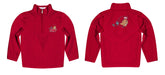 SHU Sacred Heart University Pioneers Vive La Fete Game Day Solid Red Quarter Zip Pullover Sleeves - Vive La Fête - Online Apparel Store