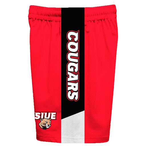 Southern Illinois Cougars SIUE Vive La Fete Game Day Red Stripes Boys Solid Black Athletic Mesh Short - Vive La Fête - Online Apparel Store