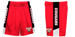 Southern Illinois Cougars SIUE Vive La Fete Game Day Red Stripes Boys Solid Black Athletic Mesh Short - Vive La Fête - Online Apparel Store