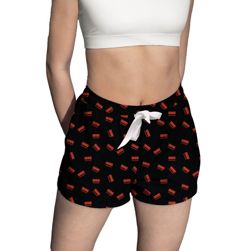 Southern Illinois Cougars SIUE Vive La Fete Game Day All Over Logo Women Red Lounge Shorts