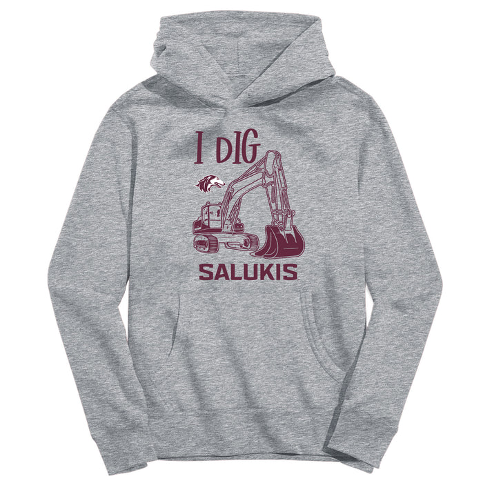 Southern Illinois Salukis SIU Excavator Heather Grey Cotton Youth Hoodie
