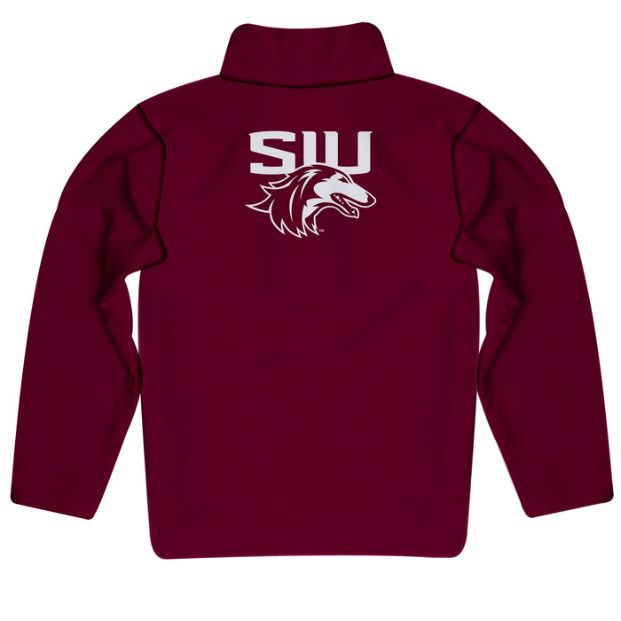 Southern Illinois Salukis SIU Vive La Fete Game Day Solid Maroon Quarter Zip Pullover Sleeves - Vive La Fête - Online Apparel Store