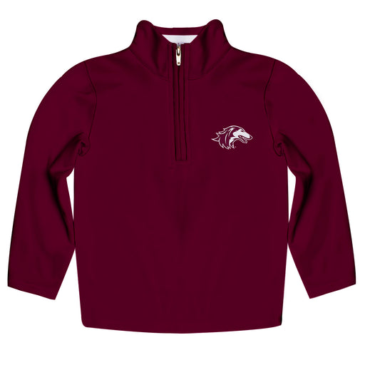 Southern Illinois Salukis SIU Vive La Fete Game Day Solid Maroon Quarter Zip Pullover Sleeves