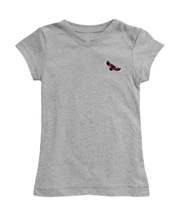 St. Josephs Hawks Hand Sketched Vive La Fete Impressions Artwork Grey Girls Cotton Short Sleeve Tee