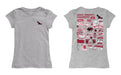 St. Josephs Hawks Hand Sketched Vive La Fete Impressions Artwork Grey Girls Cotton Short Sleeve Tee - Vive La Fête - Online Apparel Store