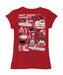 St. Josephs Hawks Hand Sketched Vive La Fete Impressions Artwork Red Girls Cotton Short Sleeve Tee - Vive La Fête - Online Apparel Store