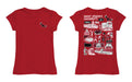 St. Josephs Hawks Hand Sketched Vive La Fete Impressions Artwork Red Girls Cotton Short Sleeve Tee - Vive La Fête - Online Apparel Store