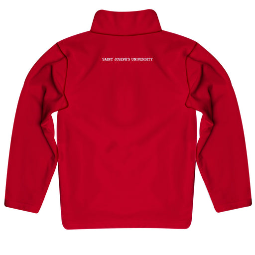 St. Josephs Hawks Vive La Fete Logo and Mascot Name Womens Red Quarter Zip Pullover - Vive La Fête - Online Apparel Store