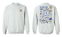 San Jose State University Spartans Hand Sketched Vive La Fete Impressions Artwork Royal Crew Neck Sweatshirt for Wo - Vive La Fête - Online Apparel Store