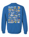 San Jose State University Spartans Hand Sketched Vive La Fete Impressions Artwork Royal Crew Neck Sweatshirt for Wo - Vive La Fête - Online Apparel Store