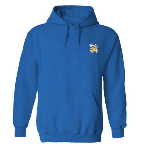 San Jose State University Spartans Hand Sketched Vive La Fete Impressions Artwork Royal Cotton Fleece Long Sleeve H