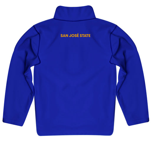 San Jose State Spartans Vive La Fete Logo and Mascot Name Womens Blue Quarter Zip Pullover - Vive La Fête - Online Apparel Store