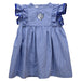 Saint Louis University Billikens SLU Embroidered Royal Gingham Ruffle Dress