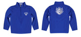 Saint Louis University Billikens SLU Vive La Fete Game Day Solid Blue Quarter Zip Pullover Sleeves - Vive La Fête - Online Apparel Store