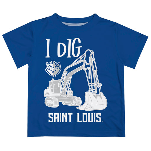 Saint Louis University Billikens SLU Vive La Fete Excavator Boys Game Day Blue Short Sleeve Tee