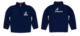 Samford University Bulldogs Vive La Fete Game Day Solid Navy Quarter Zip Pullover Sleeves - Vive La Fête - Online Apparel Store