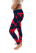 Samford University Bulldogs Vive La Fete Paint Brush Logo on Waist Women Navy Yoga Leggings - Vive La Fête - Online Apparel Store