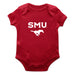 SMU Mustangs Cotton Short Sleeve Bodysuit Red