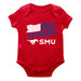SMU Mustangs Vive La Fete Infant Game Day Red Short Sleeve Bodysuit