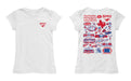 SMU Mustangs Hand Sketched Vive La Fete Impressions Artwork White Girls Cotton Short Sleeve Tee - Vive La Fête - Online Apparel Store