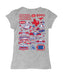 SMU Mustangs Hand Sketched Vive La Fete Impressions Artwork Grey Girls Cotton Short Sleeve Tee - Vive La Fête - Online Apparel Store