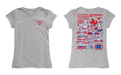 SMU Mustangs Hand Sketched Vive La Fete Impressions Artwork Grey Girls Cotton Short Sleeve Tee - Vive La Fête - Online Apparel Store