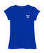 SMU Mustangs Hand Sketched Vive La Fete Impressions Artwork Blue Girls Cotton Short Sleeve Tee