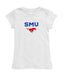 SMU Mustangs Girl´s Fitted Cotton T-shirt White