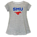 SMU Mustangs Short Sleeve Youth Cotton Top Grey