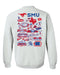 SMU Mustangs Hand Sketched Artwork Red Crewneck Sweatshirt for Women - Vive La Fête - Online Apparel Store