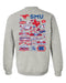 SMU Mustangs Hand Sketched Artwork Red Crewneck Sweatshirt for Women - Vive La Fête - Online Apparel Store