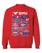 SMU Mustangs Vive La Fete Impressions Red Cotton Crewneck Sweatshirt for Women