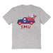SMU Mustangs Hand Sketched Vive La Fete Impressions Truck Grey T-shirt for Women