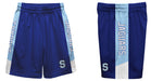 Spelman College Jaguars Vive La Fete Game Day Blue Stripes Boys Solid Blue Athletic Mesh Short - Vive La Fête - Online Apparel Store